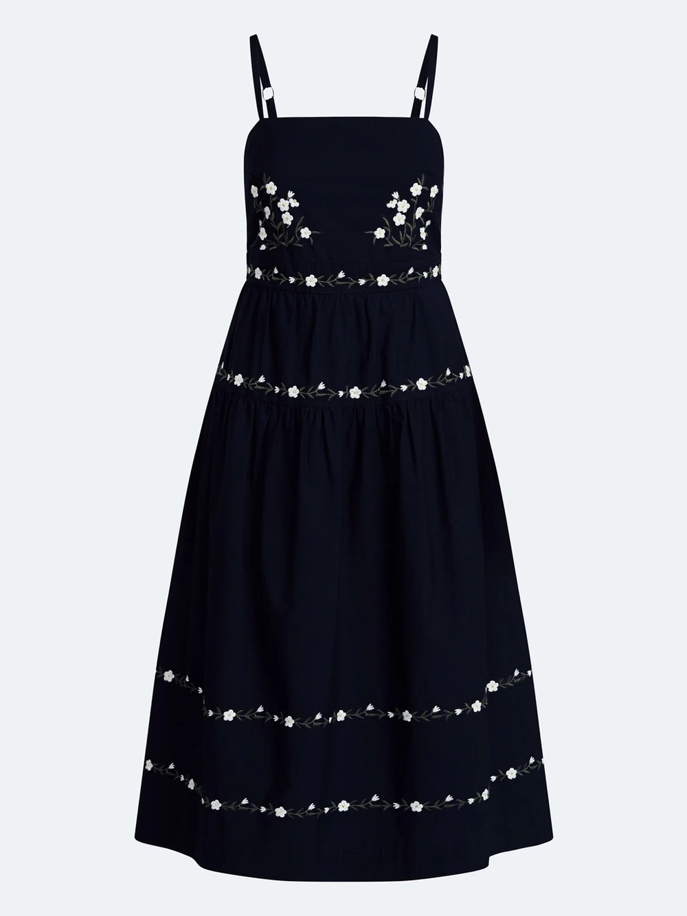 NWT Free Assembly Cotton Midi Dress
Navy Blue Floral Embroidered Womens
Medium